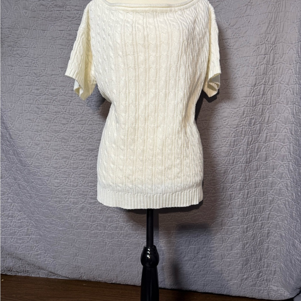 Andree Cream Off-the-Shoulder Sweater